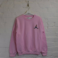 Biggie X Jordan Embroidered Sweatshirt In Pink