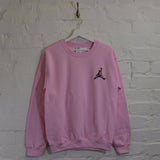 Biggie X Jordan Embroidered Sweatshirt In Pink