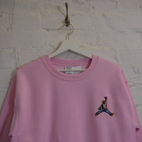 Biggie X Jordan Embroidered Sweatshirt In Pink
