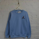 Biggie X Jordan Embroidered Sweatshirt In Sky Blue