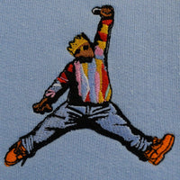Biggie X Jordan Embroidered Sweatshirt In Sky Blue