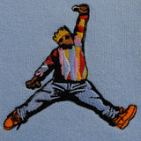 Biggie X Jordan Embroidered Sweatshirt In Sky Blue