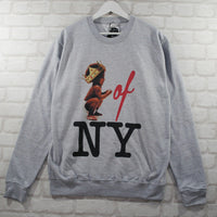 Biggie King Of NY Printed Sweatshirt In Grey