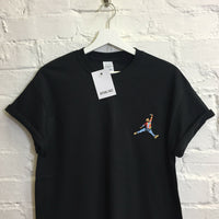 Biggie X Jordan Embroidered Tee In Black