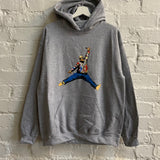 Biggie X Jordan Printed Hoodie In Grey