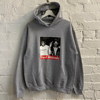 Biggie & Tupac Trust Nobody Printed Hoodie In Grey
