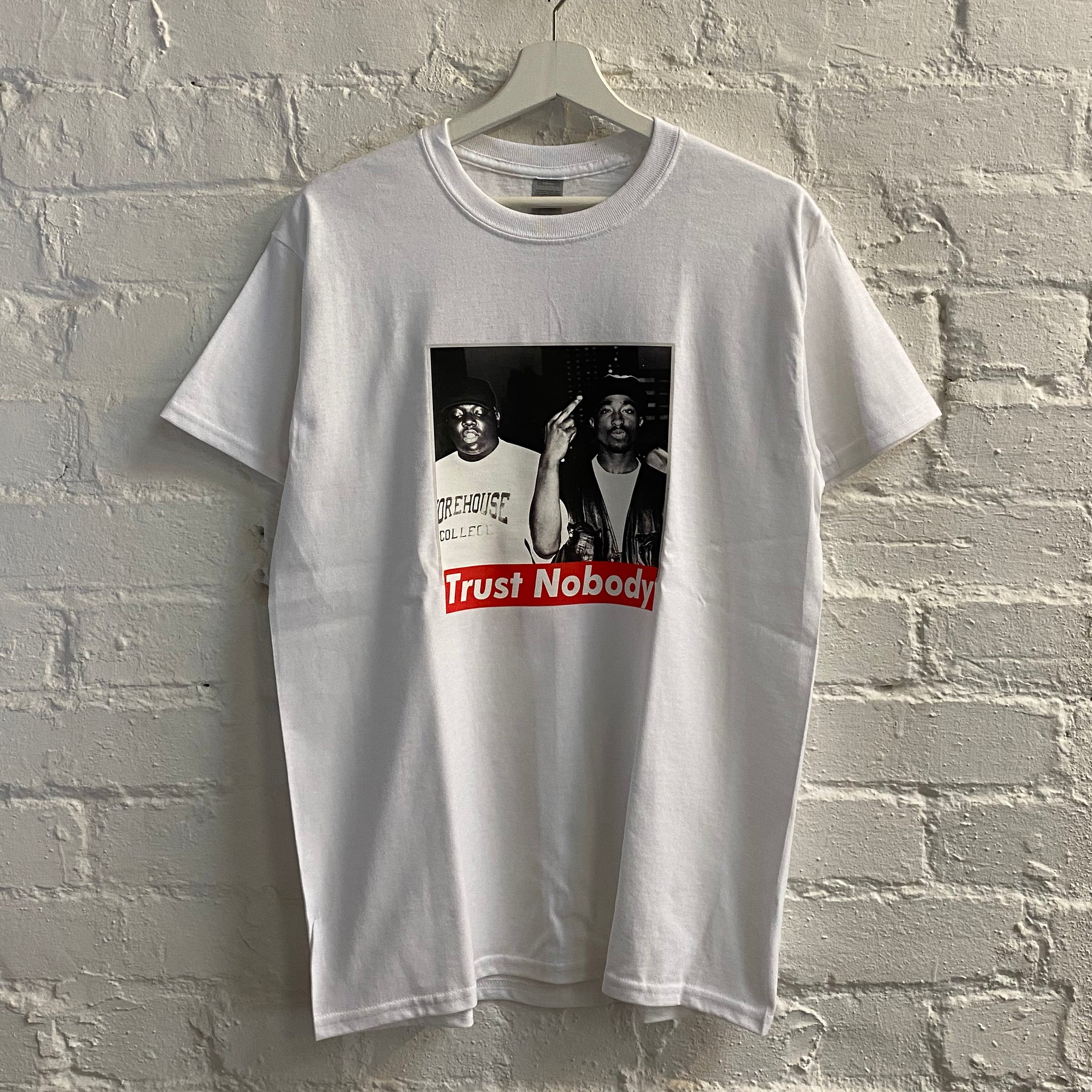 Biggie & Tupac Trust Nobody Printed Tee In White – Actual Fact
