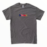 Frank Ocean Blonde Embroidered Tee In Charcoal