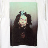 Bob Marley Smoke Printed Tee In White