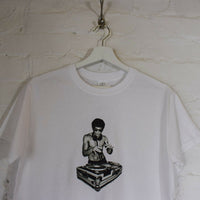 Bruce Lee DJ Printed Tee In White