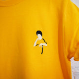 Bruce Lee Embroidered Tee In Yellow