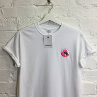 Camron Pink Mink Embroidered Tee In White