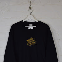 Cash Rules Everything Embroidered Sweatshirt In Black