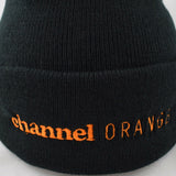 Channel Orange Roll Up Beanie In Black