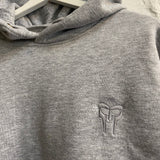 MF Doom Mask Embroidered Hoodie In Grey