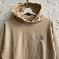 MF Doom Mask Embroidered Hoodie In Sand