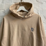 MF Doom Mask Embroidered Hoodie In Sand