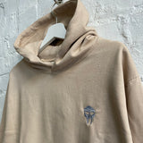 MF Doom Mask Embroidered Hoodie In Sand