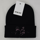 Daft Punk Roll Up Beanie In Black
