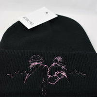 Daft Punk Roll Up Beanie In Black