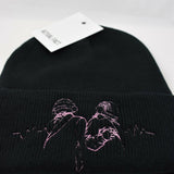 Daft Punk Roll Up Beanie In Black