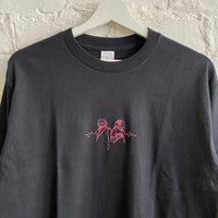Daft Punk Embroidered Long Sleeve Tee In Black