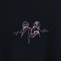 Daft Punk Embroidered Tee In Black