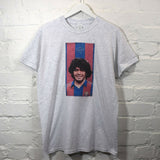 Diego Maradona Printed Tee In Grey