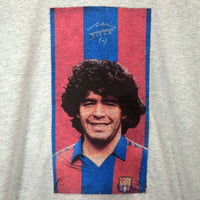 Diego Maradona Printed Tee In Grey