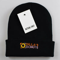 Dilla's Donuts Roll Up Beanie In Black