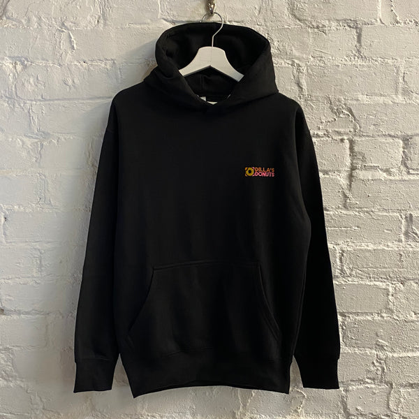 Dilla's Donuts Embroidered Hoodie In Black