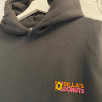 Dilla's Donuts Embroidered Hoodie In Black