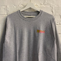 Dilla's Donuts Embroidered Long Sleeve Tee In Grey