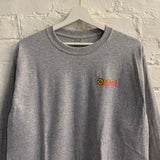 Dilla's Donuts Embroidered Long Sleeve Tee In Grey
