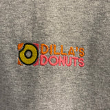 Dilla's Donuts Embroidered Long Sleeve Tee In Grey