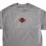 MF Doom DM Red Black Embroidered Tee In Grey