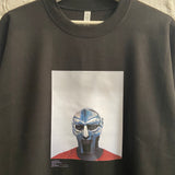 MF Doom Steel Mask Printed Sweatshirt In Black