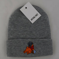 MF Doom Pooh Roll Up Beanie In Grey