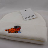 MF Doom Pooh Roll Up Beanie In White