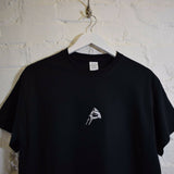 MF Doom Side Mask Embroidered Tee In Black