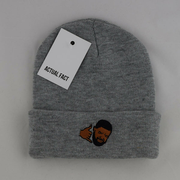 Drake Hotline Bling Roll Up Beanie In Grey