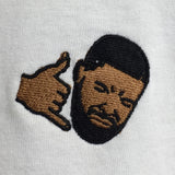 Drake Hotline Bling Embroidered Tee In White