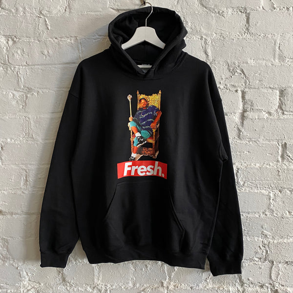 FRESH Prince Printed Hoodie In Black