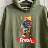 FRESH Prince Printed Hoodie In Forest Green