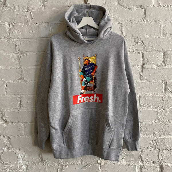 FRESH Prince Printed Hoodie In Grey