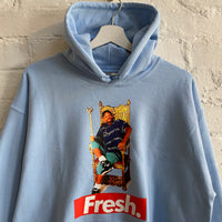 FRESH Prince Printed Hoodie In Sky Blue