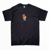 Kanye Flying Bear Embroidered Tee In Black