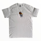 Kanye Flying Bear Embroidered Tee In White