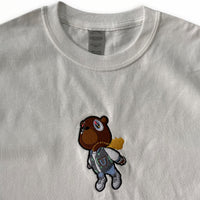 Kanye Flying Bear Embroidered Tee In White