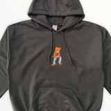Kanye Dropout Full Pose Bear Embroidered Hoodie In Black